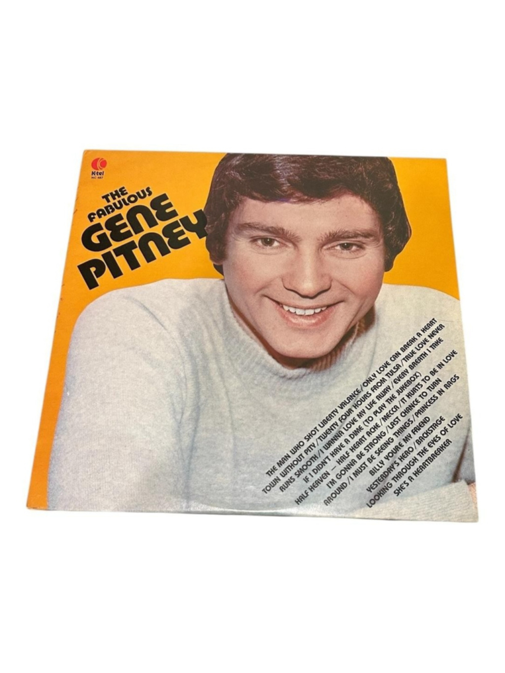 Vintage Gene Pitney Vinyl LP The Fabulous Gene Pitney 1977 K-Tel Black Canada